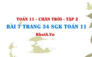 Bài 7 trang 34 Toán 11 Tập 2 Chân trời sáng tạo